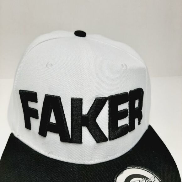 FAKER by SuperPlay T1 Baseball Ball Hat Snapback B&W - Picture 4 of 11